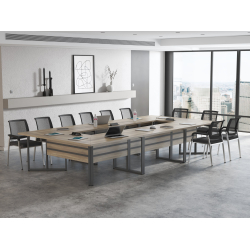 Krzesła Vienna (18 szt ) Stół konferencyjny 414x200cm Twist H18 na 18 osób